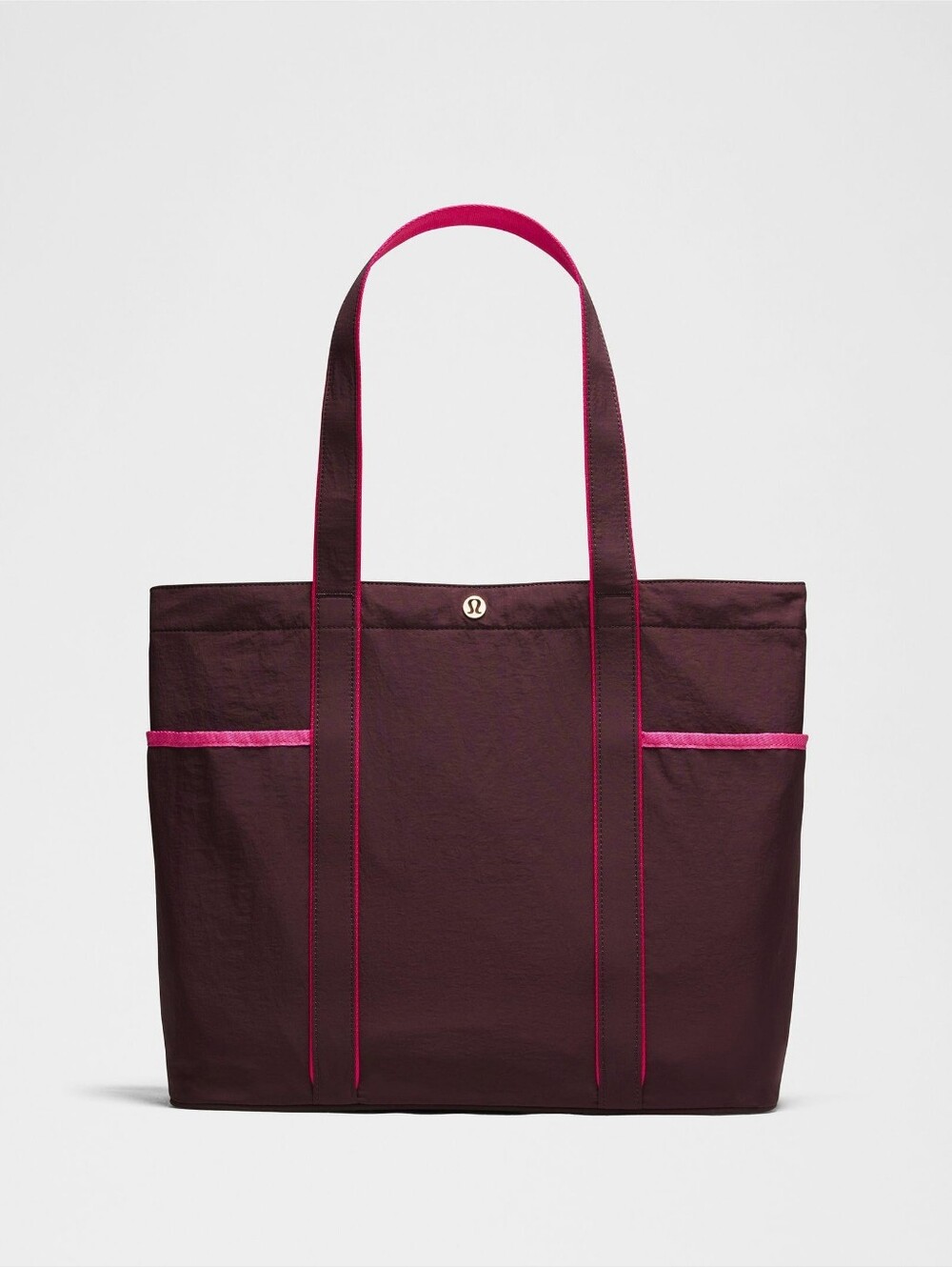 lululemon athletica Wine Tote with Hot Pink Trim
